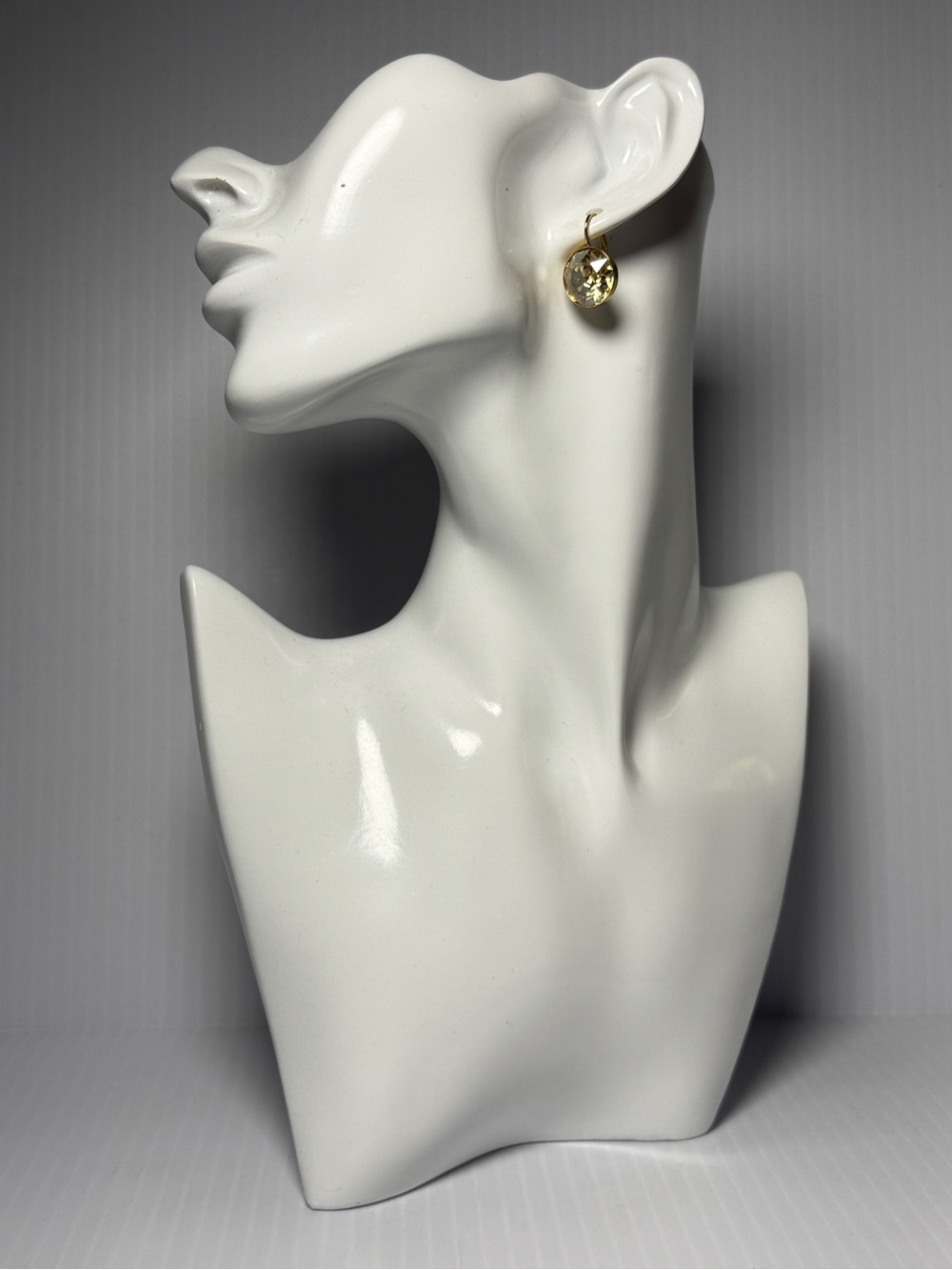 Swarovski Gold-Tone Champagne Crystal Earrings - Picture 7 of 11